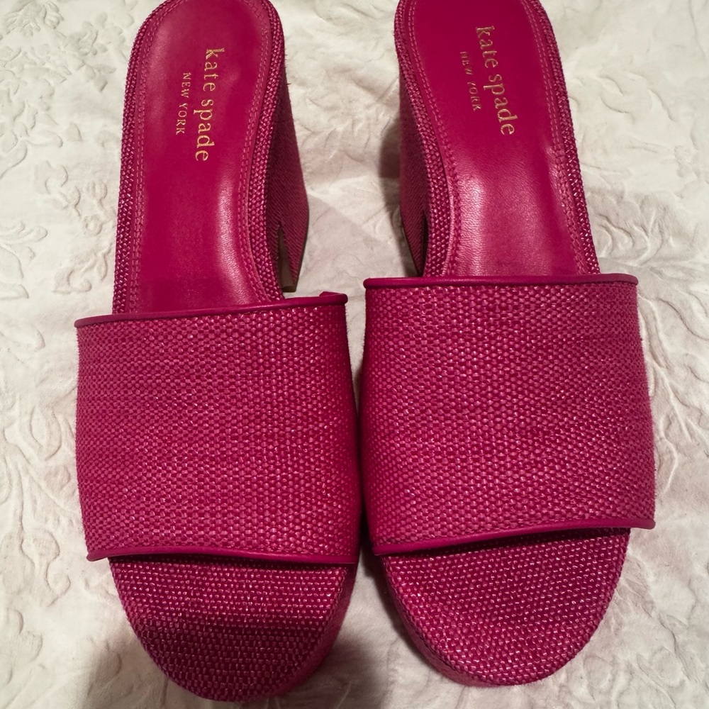 Kate Spade Women's Pink Slide Platform Sandals
